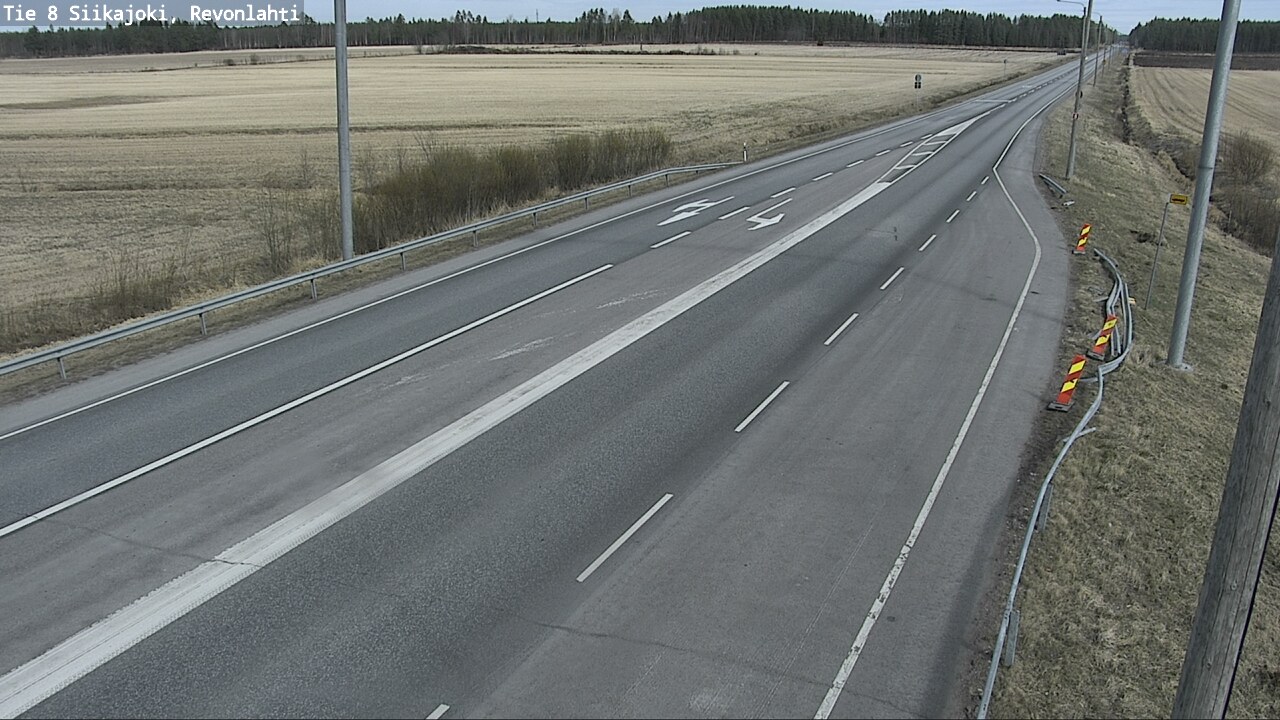 Weather Camera Image Road 8 Siikajoki, Revonlahti, Siikajoki, Pohjois-Pohjanmaa