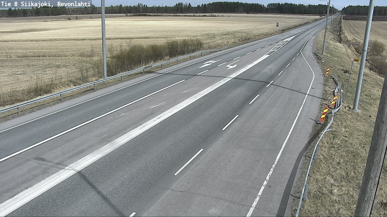 Weather Camera Image Road 8 Siikajoki, Revonlahti, Siikajoki, Pohjois-Pohjanmaa