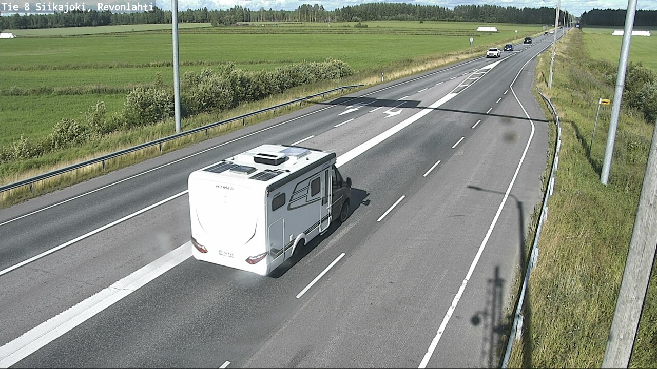 Weather Camera Image Road 8 Siikajoki, Revonlahti, Siikajoki, Pohjois-Pohjanmaa