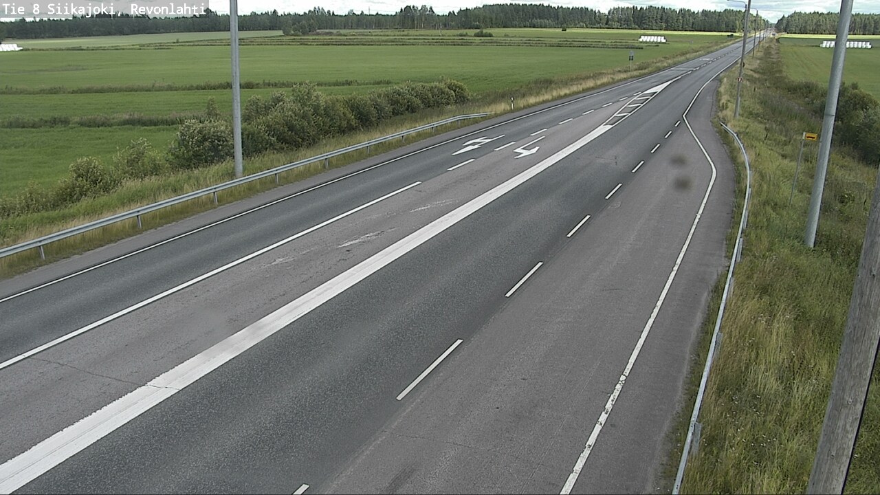 Weather Camera Image Road 8 Siikajoki, Revonlahti, Siikajoki, Pohjois-Pohjanmaa