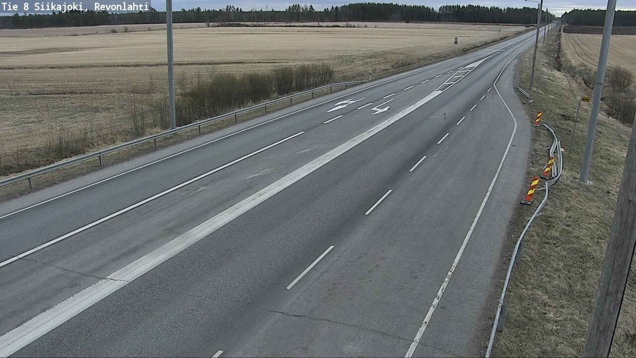 Weather Camera Image Road 8 Siikajoki, Revonlahti, Siikajoki, Pohjois-Pohjanmaa