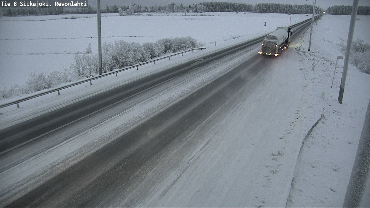 Weather Camera Image Road 8 Siikajoki, Revonlahti, Siikajoki, Pohjois-Pohjanmaa