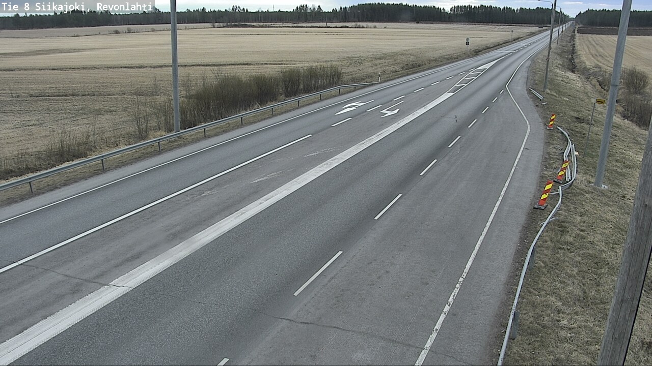 Weather Camera Image Road 8 Siikajoki, Revonlahti, Siikajoki, Pohjois-Pohjanmaa