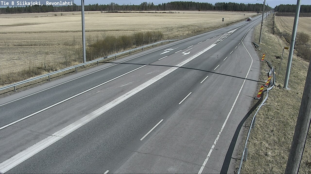 Weather Camera Image Road 8 Siikajoki, Revonlahti, Siikajoki, Pohjois-Pohjanmaa