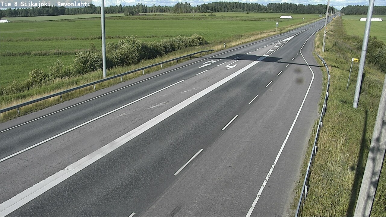 Weather Camera Image Road 8 Siikajoki, Revonlahti, Siikajoki, Pohjois-Pohjanmaa