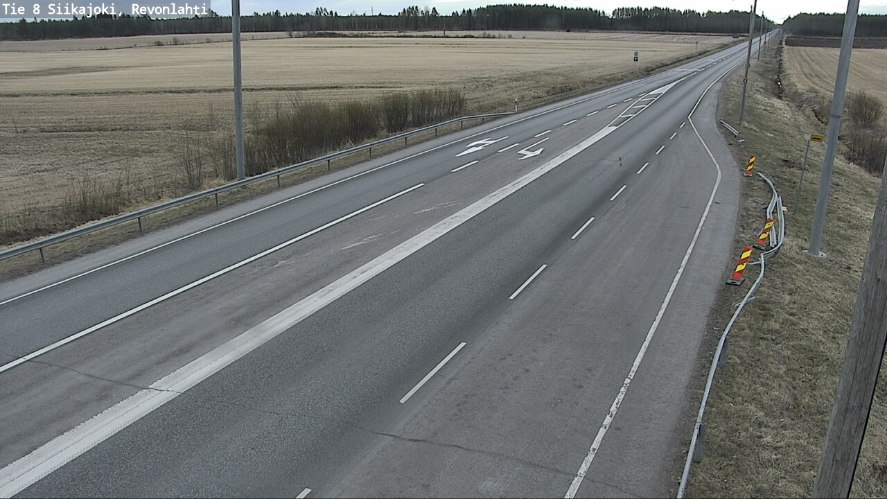 Weather Camera Image Road 8 Siikajoki, Revonlahti, Siikajoki, Pohjois-Pohjanmaa