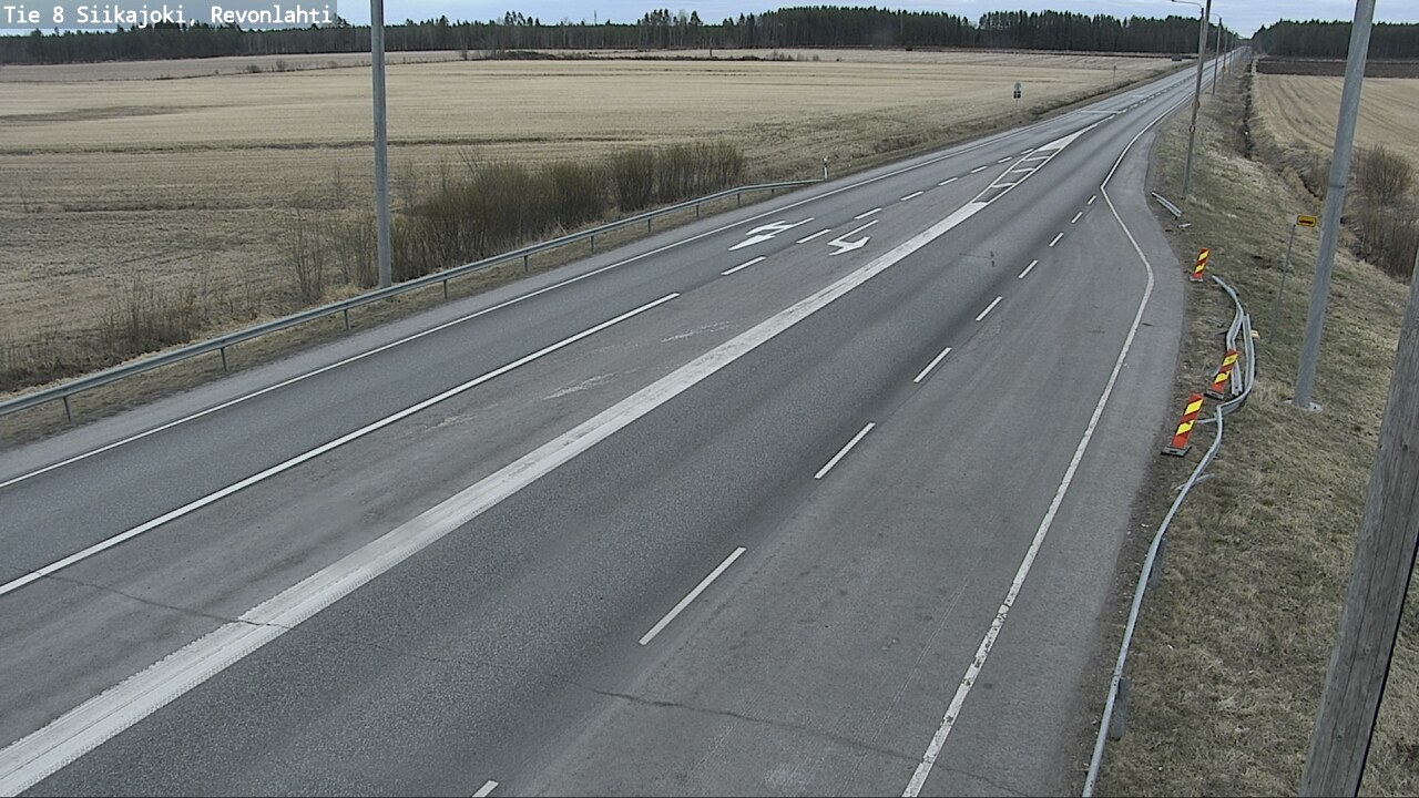 Weather Camera Image Road 8 Siikajoki, Revonlahti, Siikajoki, Pohjois-Pohjanmaa