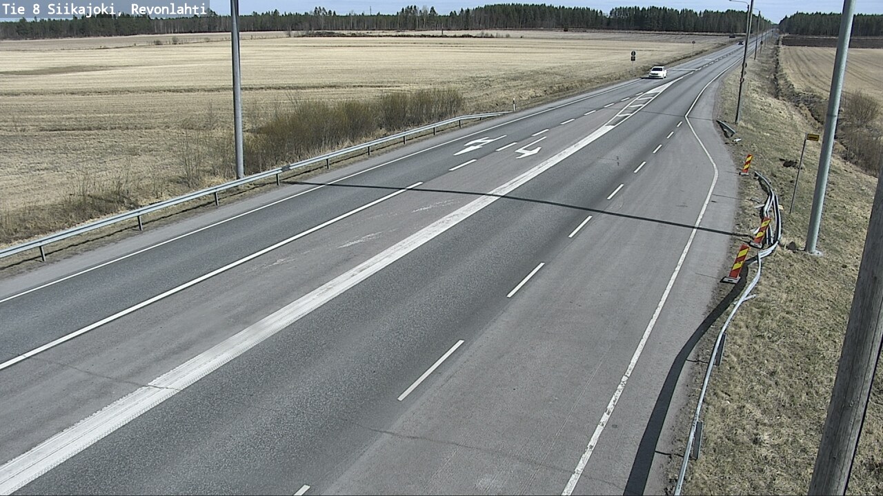 Weather Camera Image Road 8 Siikajoki, Revonlahti, Siikajoki, Pohjois-Pohjanmaa