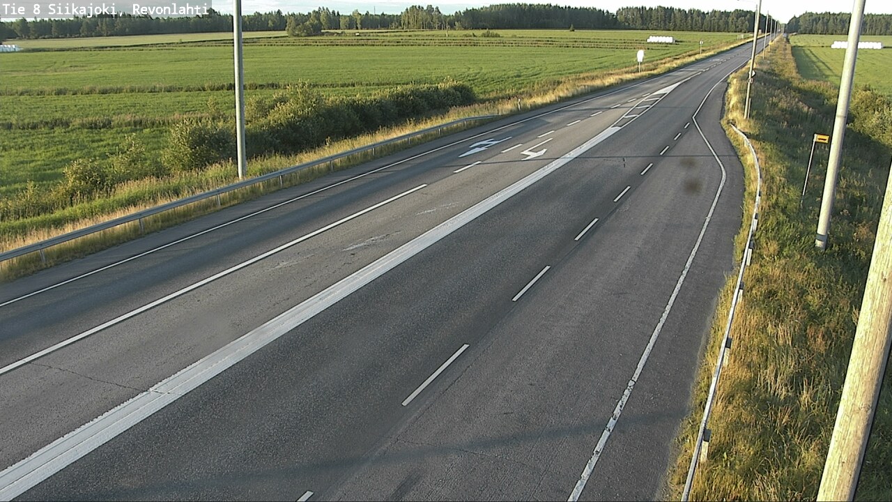 Weather Camera Image Road 8 Siikajoki, Revonlahti, Siikajoki, Pohjois-Pohjanmaa