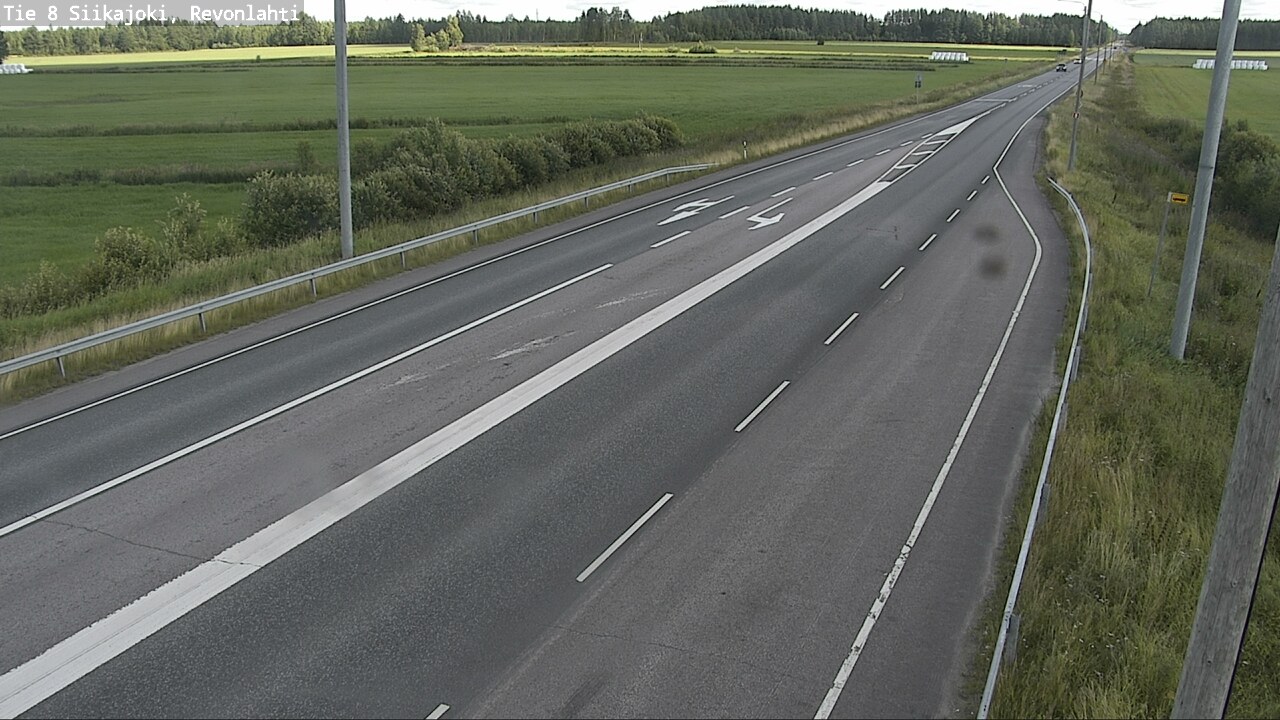 Weather Camera Image Road 8 Siikajoki, Revonlahti, Siikajoki, Pohjois-Pohjanmaa