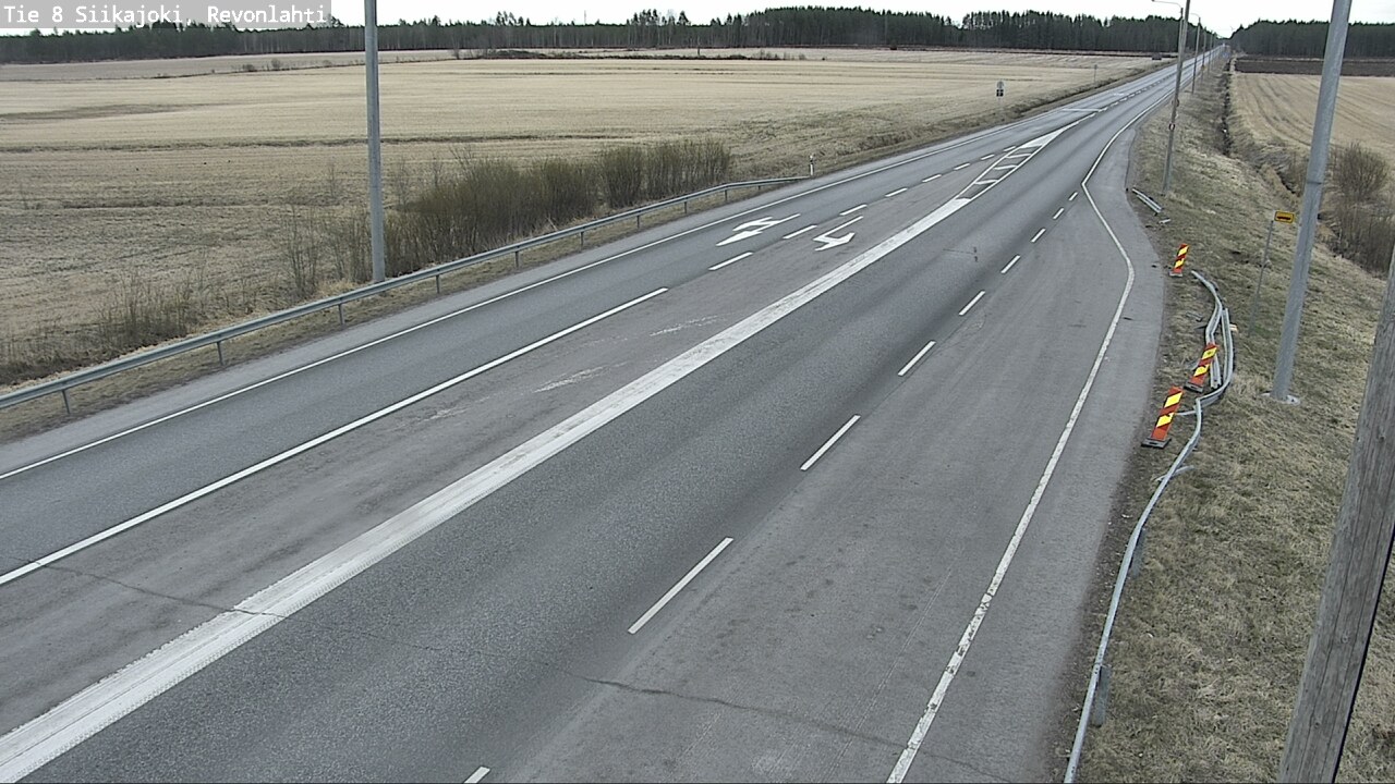 Weather Camera Image Road 8 Siikajoki, Revonlahti, Siikajoki, Pohjois-Pohjanmaa