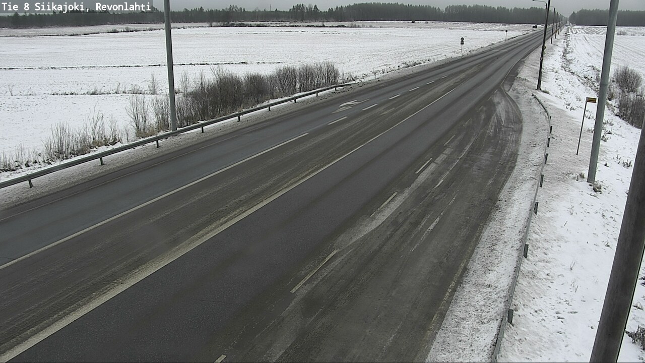 Weather Camera Image Road 8 Siikajoki, Revonlahti, Siikajoki, Pohjois-Pohjanmaa