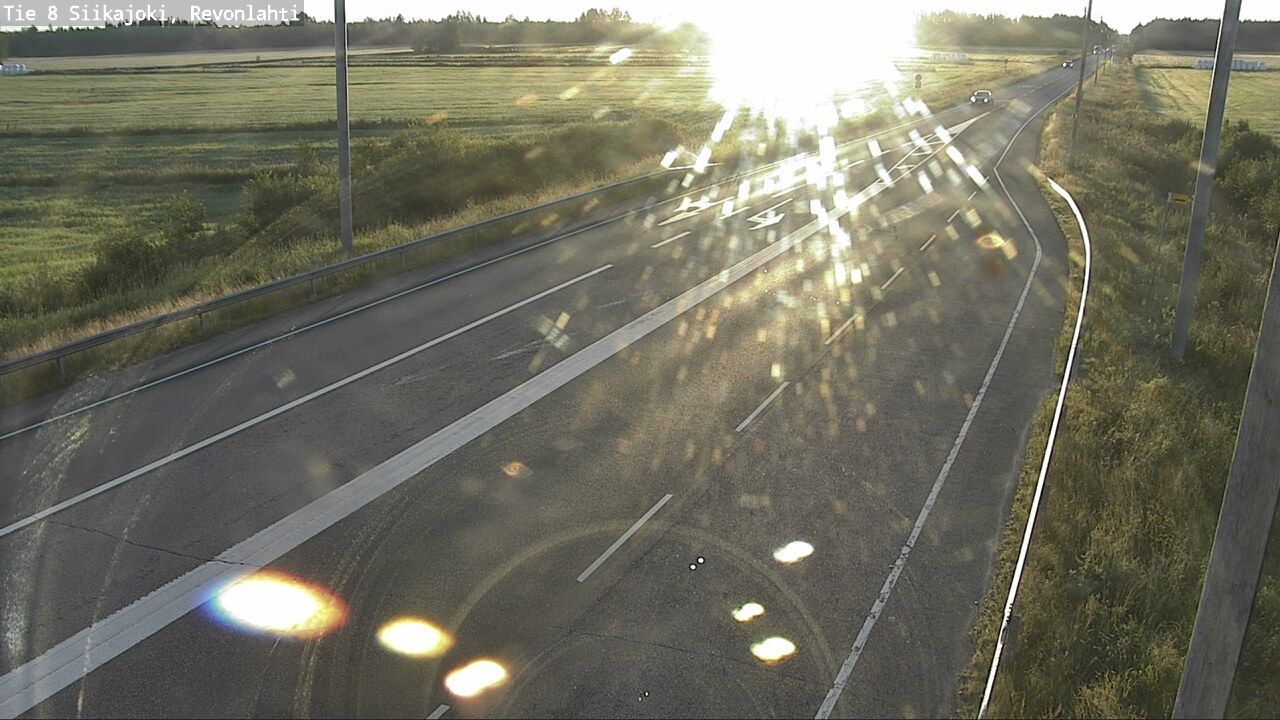 Weather Camera Image Road 8 Siikajoki, Revonlahti, Siikajoki, Pohjois-Pohjanmaa