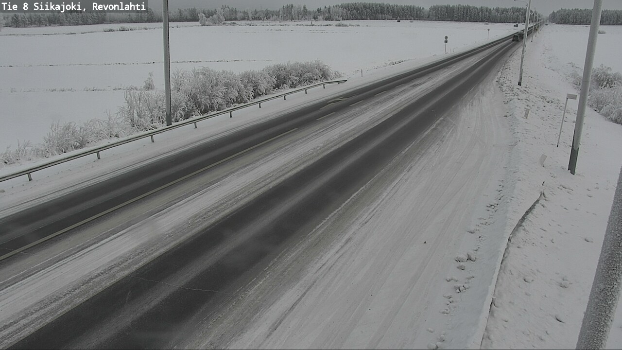 Weather Camera Image Road 8 Siikajoki, Revonlahti, Siikajoki, Pohjois-Pohjanmaa