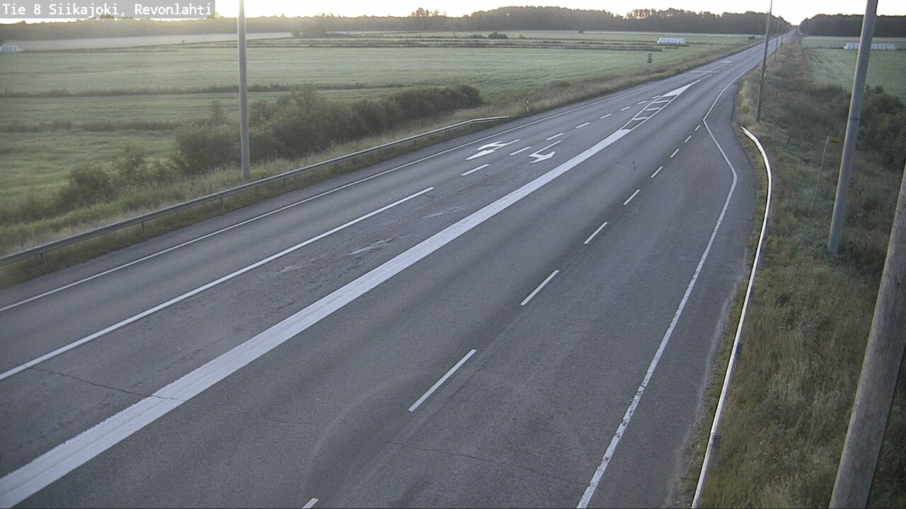Weather Camera Image Road 8 Siikajoki, Revonlahti, Siikajoki, Pohjois-Pohjanmaa