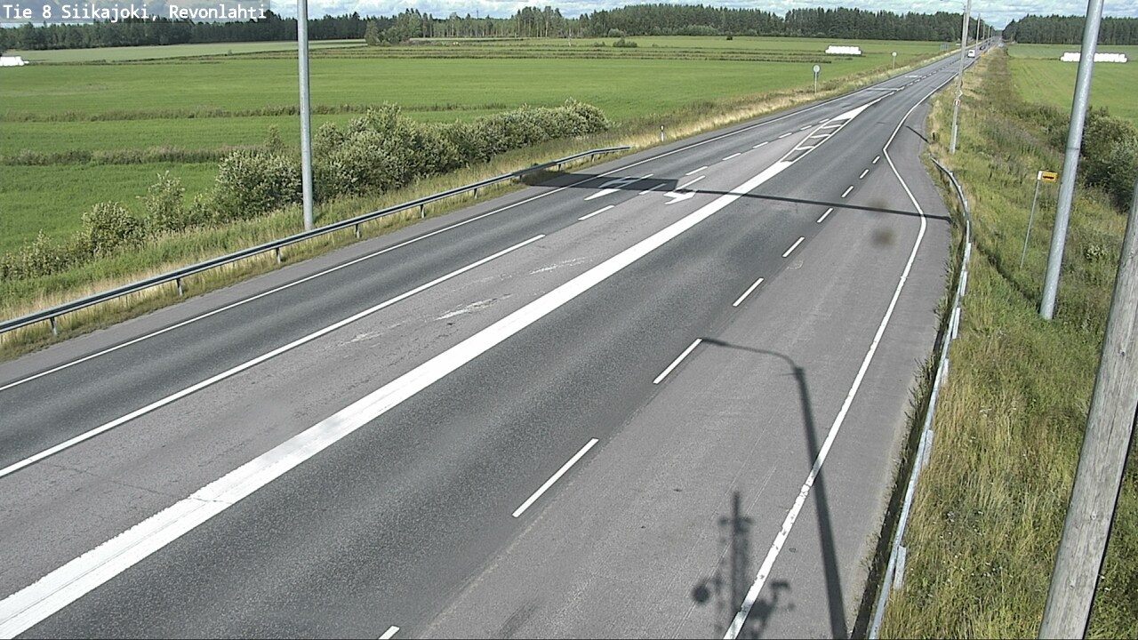 Weather Camera Image Road 8 Siikajoki, Revonlahti, Siikajoki, Pohjois-Pohjanmaa