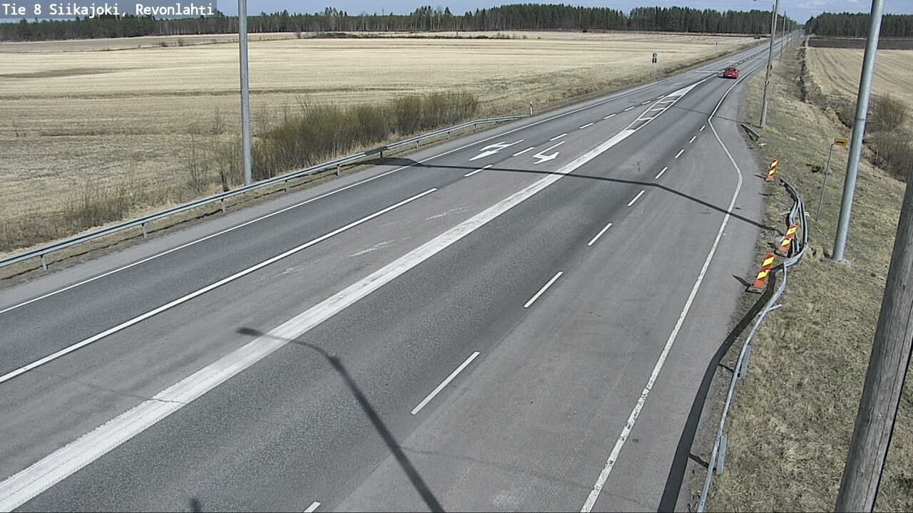 Weather Camera Image Road 8 Siikajoki, Revonlahti, Siikajoki, Pohjois-Pohjanmaa