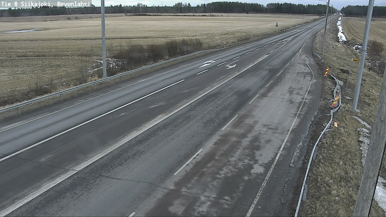 Weather Camera Image Road 8 Siikajoki, Revonlahti, Siikajoki, Pohjois-Pohjanmaa