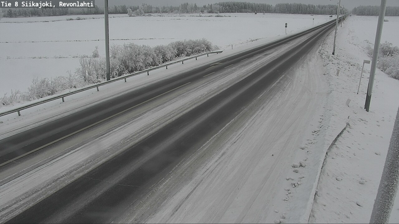 Weather Camera Image Road 8 Siikajoki, Revonlahti, Siikajoki, Pohjois-Pohjanmaa