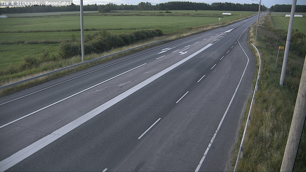 Weather Camera Image Road 8 Siikajoki, Revonlahti, Siikajoki, Pohjois-Pohjanmaa