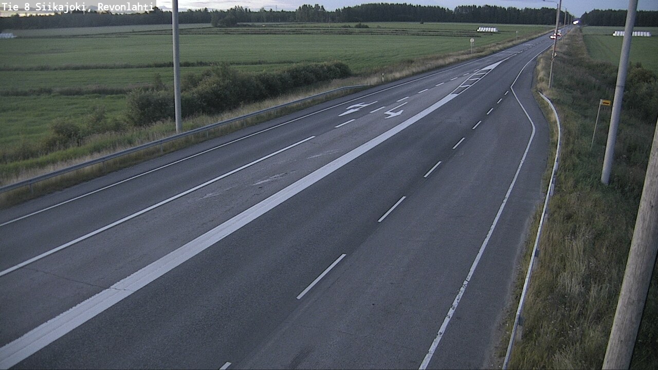 Weather Camera Image Road 8 Siikajoki, Revonlahti, Siikajoki, Pohjois-Pohjanmaa