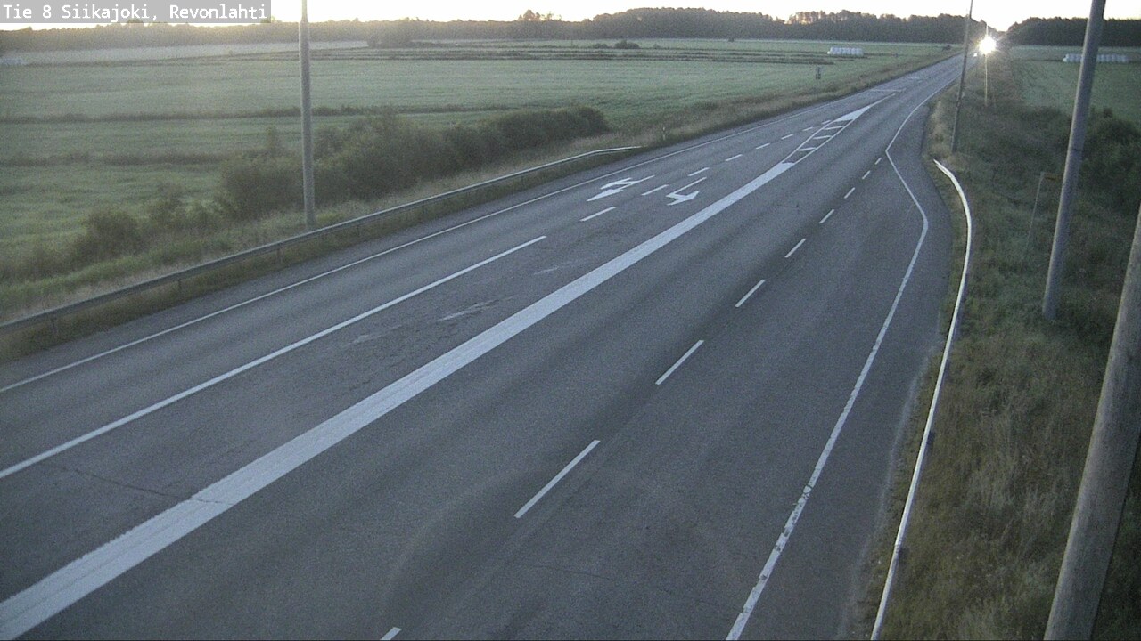 Weather Camera Image Road 8 Siikajoki, Revonlahti, Siikajoki, Pohjois-Pohjanmaa