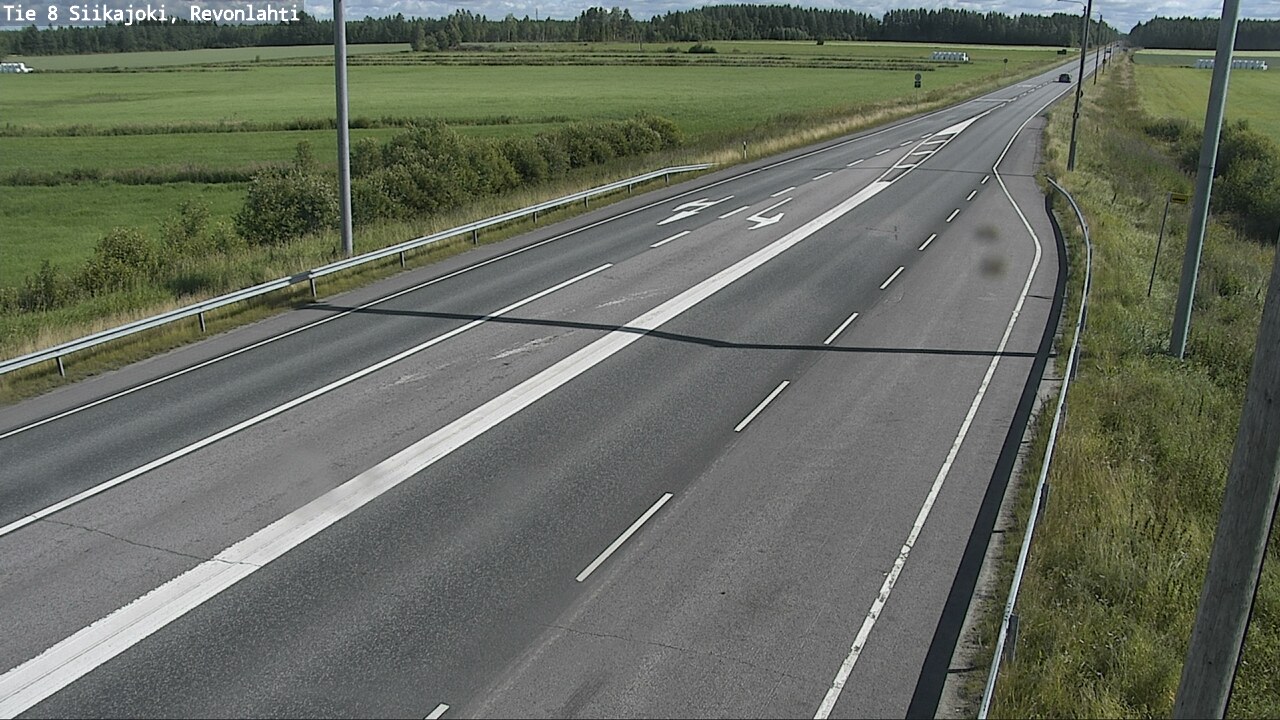 Weather Camera Image Road 8 Siikajoki, Revonlahti, Siikajoki, Pohjois-Pohjanmaa