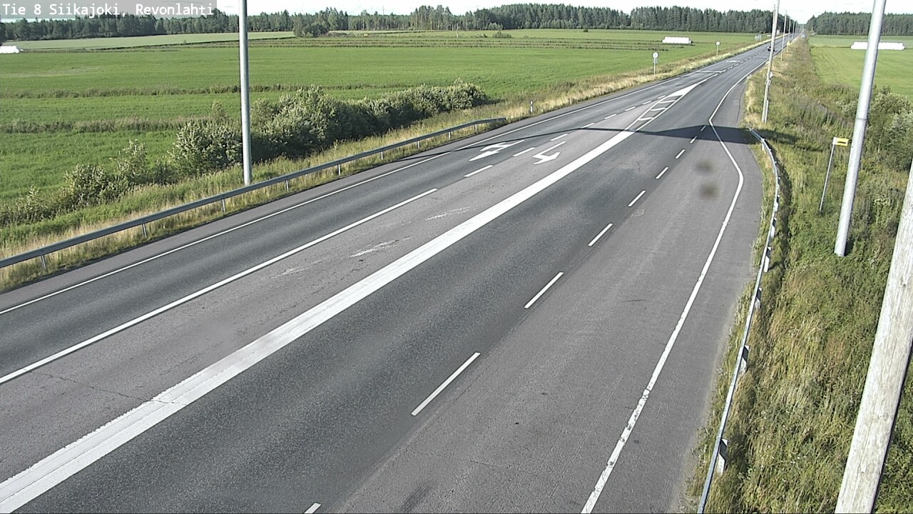 Weather Camera Image Road 8 Siikajoki, Revonlahti, Siikajoki, Pohjois-Pohjanmaa