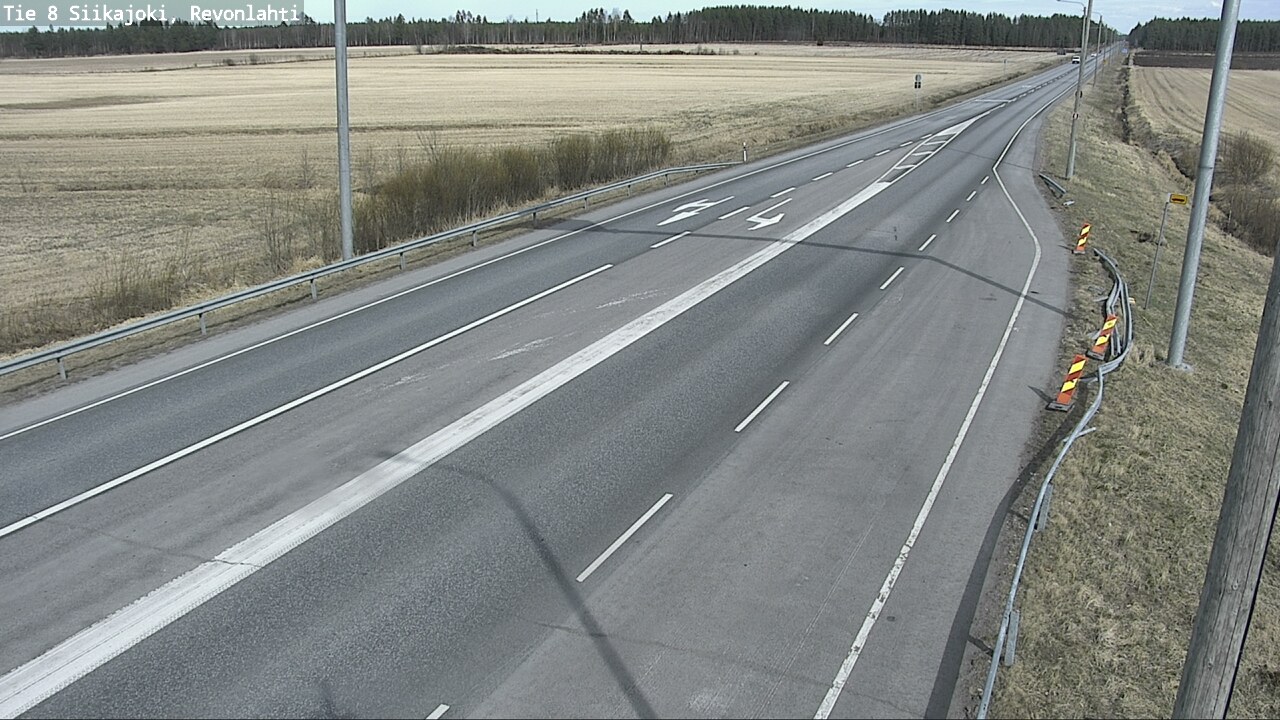 Weather Camera Image Road 8 Siikajoki, Revonlahti, Siikajoki, Pohjois-Pohjanmaa