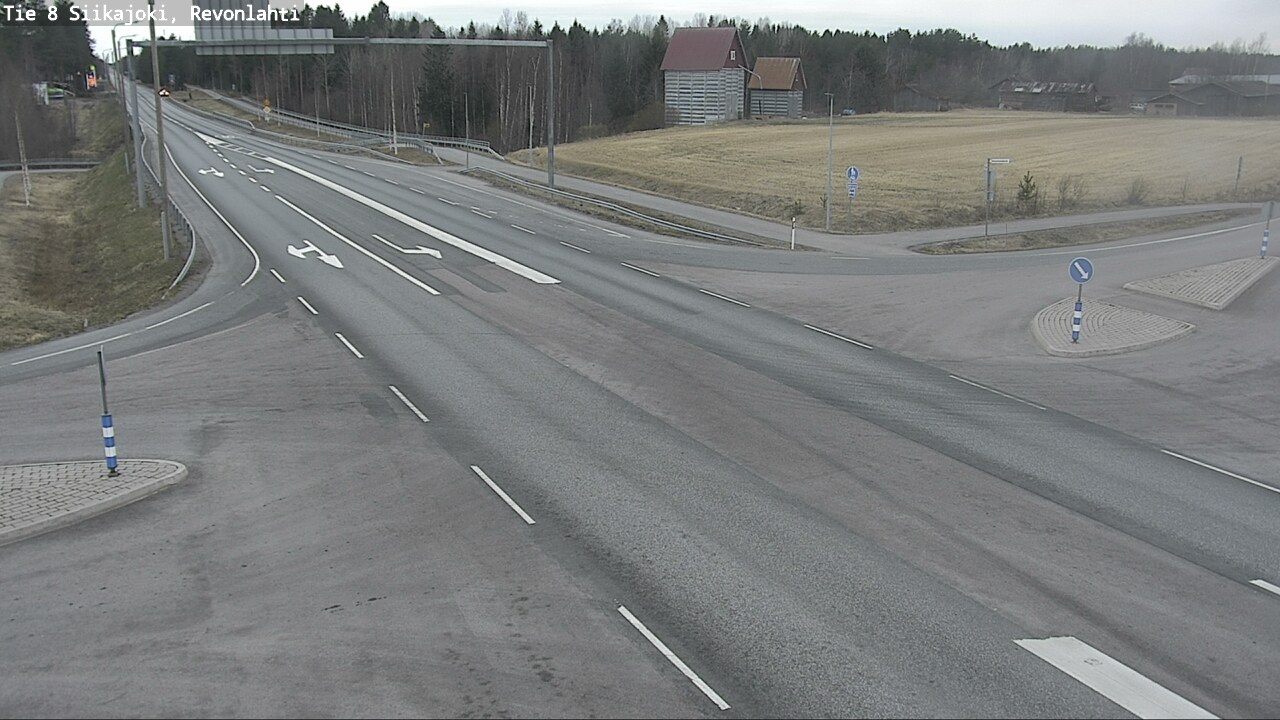 Weather Camera Image Road 8 Siikajoki, Revonlahti, Siikajoki, Pohjois-Pohjanmaa