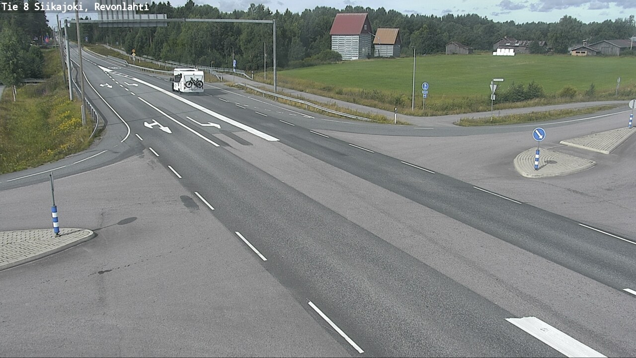 Weather Camera Image Road 8 Siikajoki, Revonlahti, Siikajoki, Pohjois-Pohjanmaa