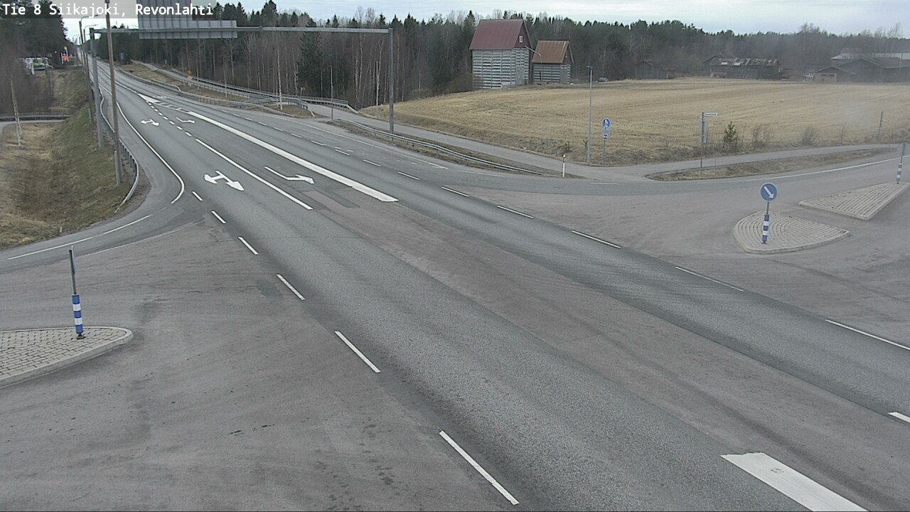 Weather Camera Image Road 8 Siikajoki, Revonlahti, Siikajoki, Pohjois-Pohjanmaa