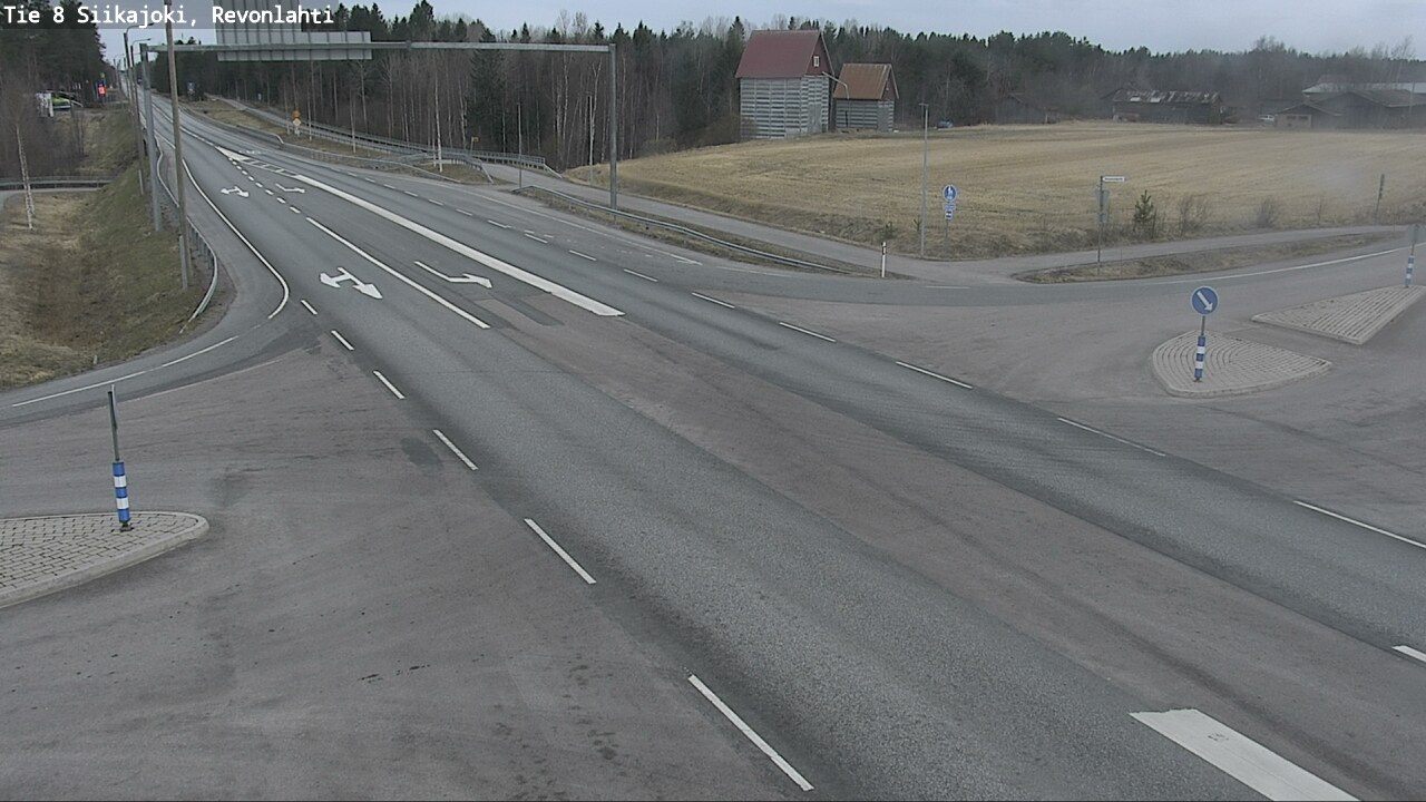 Weather Camera Image Road 8 Siikajoki, Revonlahti, Siikajoki, Pohjois-Pohjanmaa