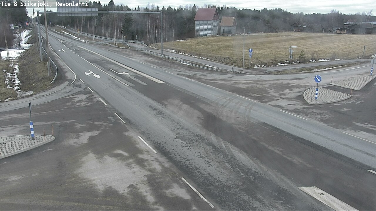 Weather Camera Image Road 8 Siikajoki, Revonlahti, Siikajoki, Pohjois-Pohjanmaa