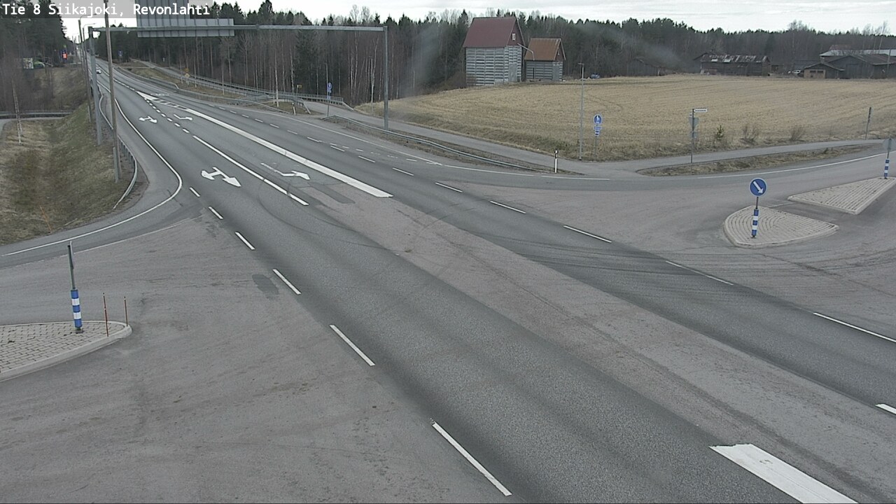 Weather Camera Image Road 8 Siikajoki, Revonlahti, Siikajoki, Pohjois-Pohjanmaa
