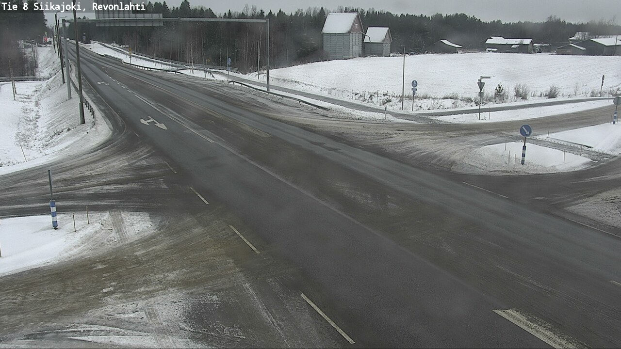 Weather Camera Image Road 8 Siikajoki, Revonlahti, Siikajoki, Pohjois-Pohjanmaa