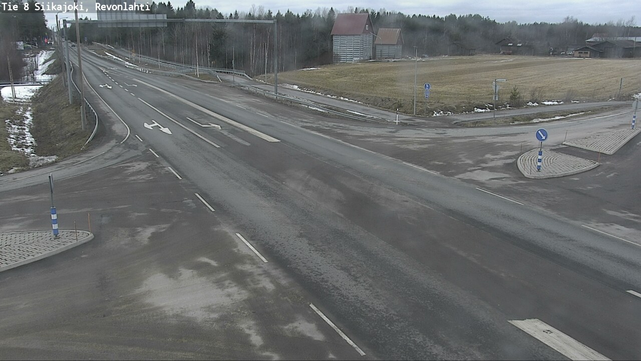 Weather Camera Image Road 8 Siikajoki, Revonlahti, Siikajoki, Pohjois-Pohjanmaa