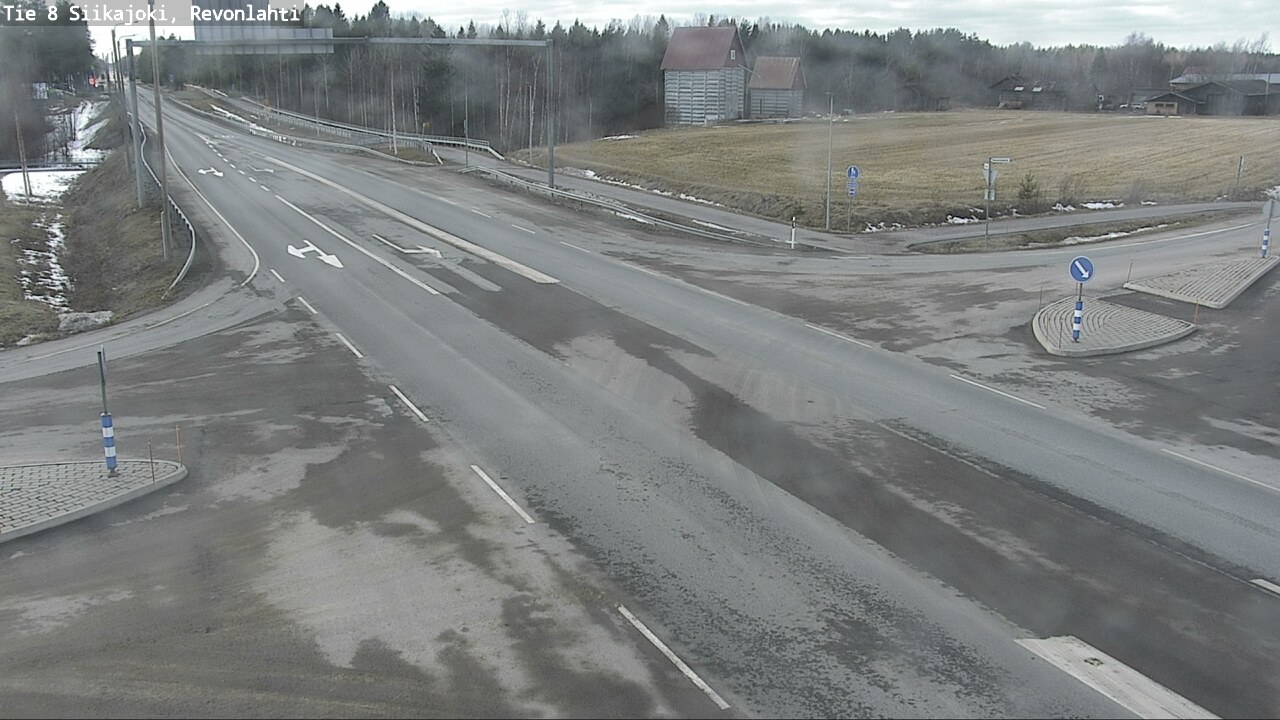 Weather Camera Image Road 8 Siikajoki, Revonlahti, Siikajoki, Pohjois-Pohjanmaa