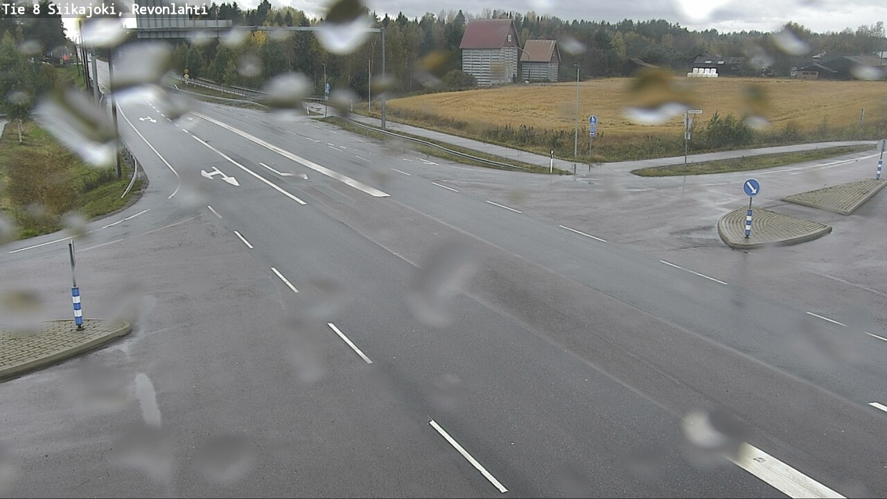 Weather Camera Image Road 8 Siikajoki, Revonlahti, Siikajoki, Pohjois-Pohjanmaa