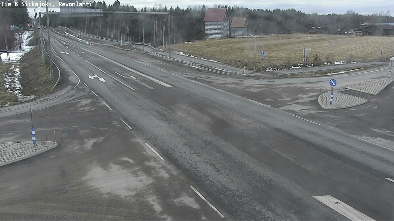 Weather Camera Image Road 8 Siikajoki, Revonlahti, Siikajoki, Pohjois-Pohjanmaa