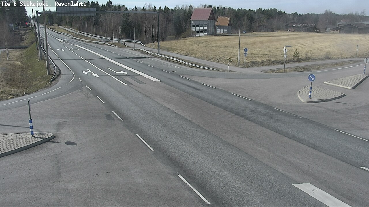Weather Camera Image Road 8 Siikajoki, Revonlahti, Siikajoki, Pohjois-Pohjanmaa