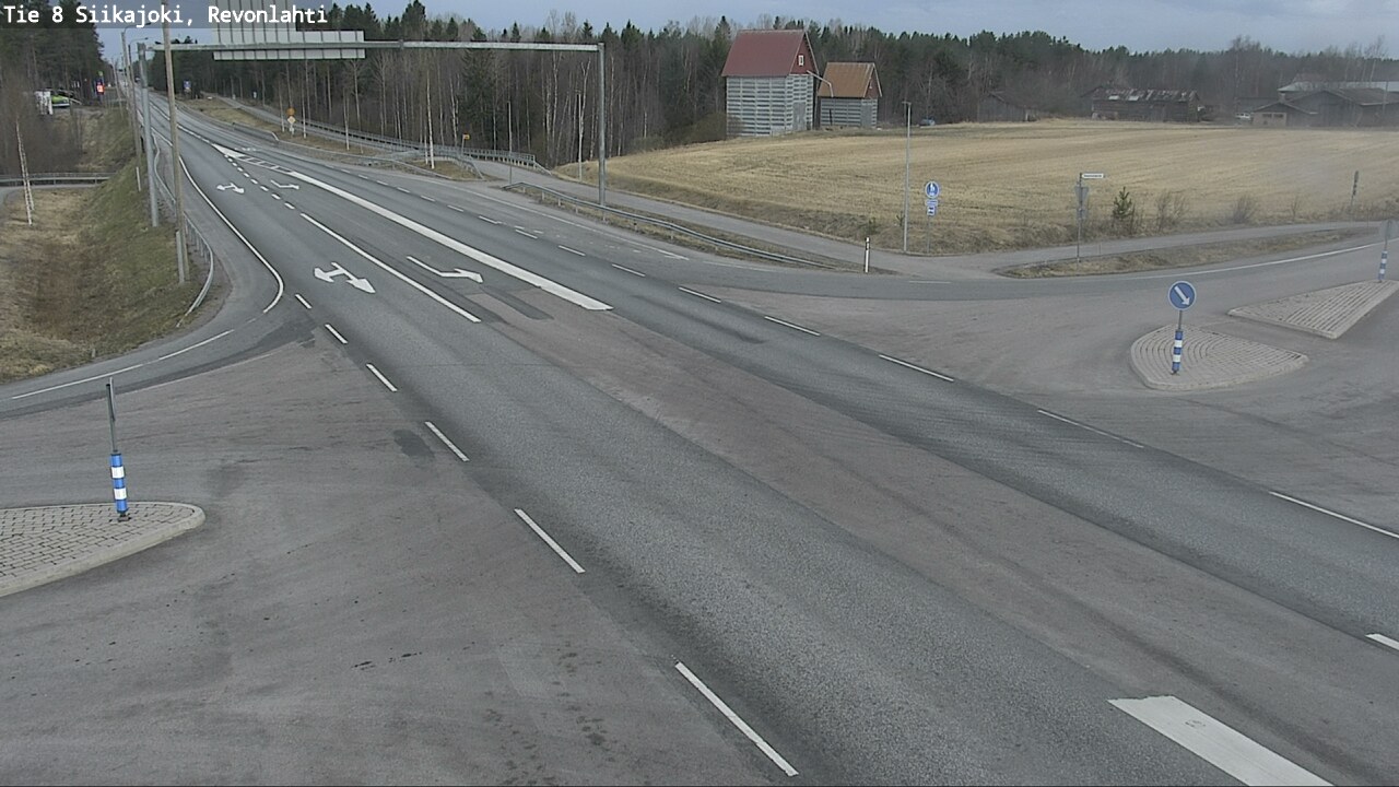 Weather Camera Image Road 8 Siikajoki, Revonlahti, Siikajoki, Pohjois-Pohjanmaa
