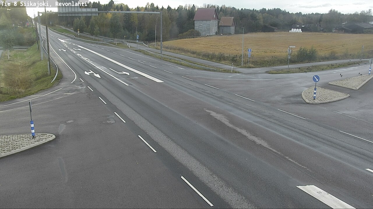 Weather Camera Image Road 8 Siikajoki, Revonlahti, Siikajoki, Pohjois-Pohjanmaa