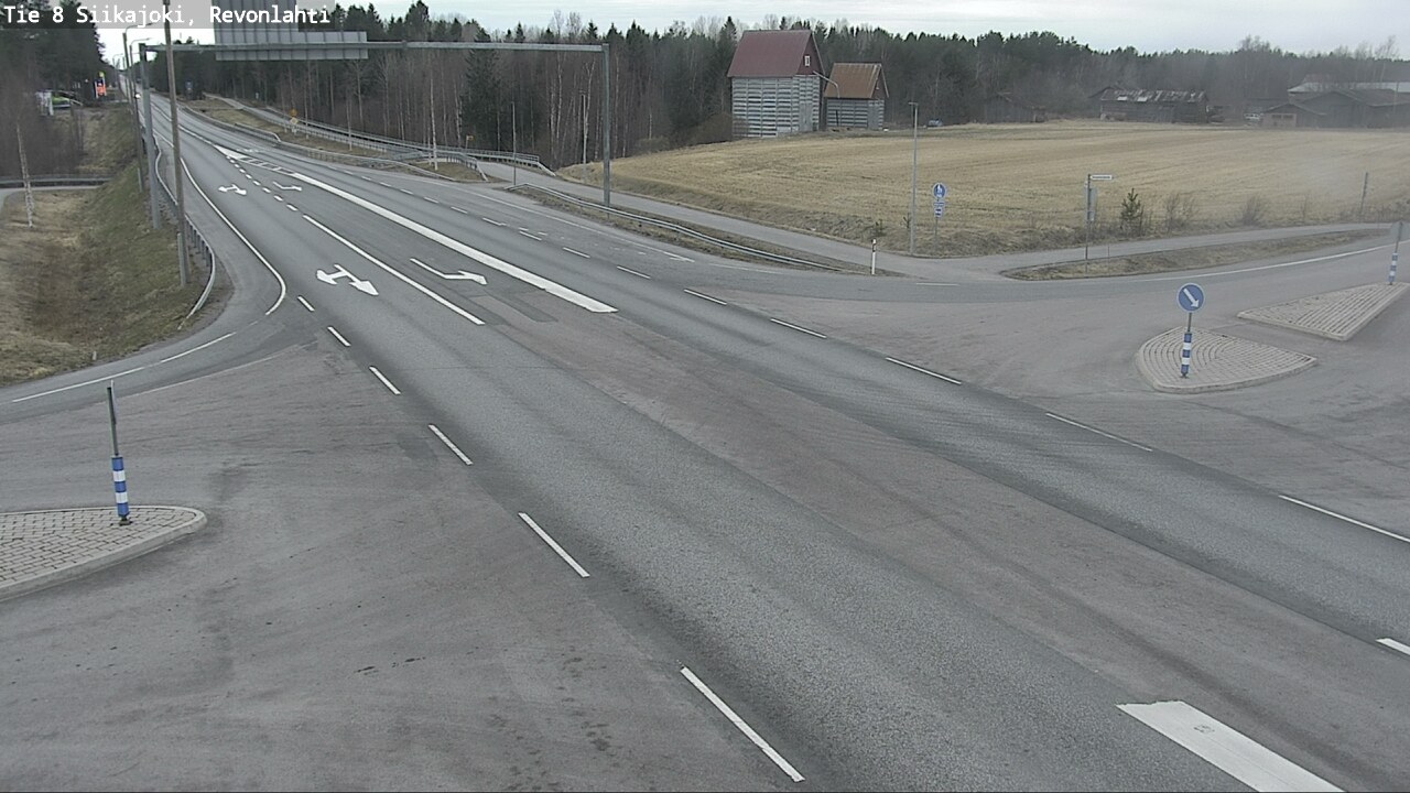 Weather Camera Image Road 8 Siikajoki, Revonlahti, Siikajoki, Pohjois-Pohjanmaa