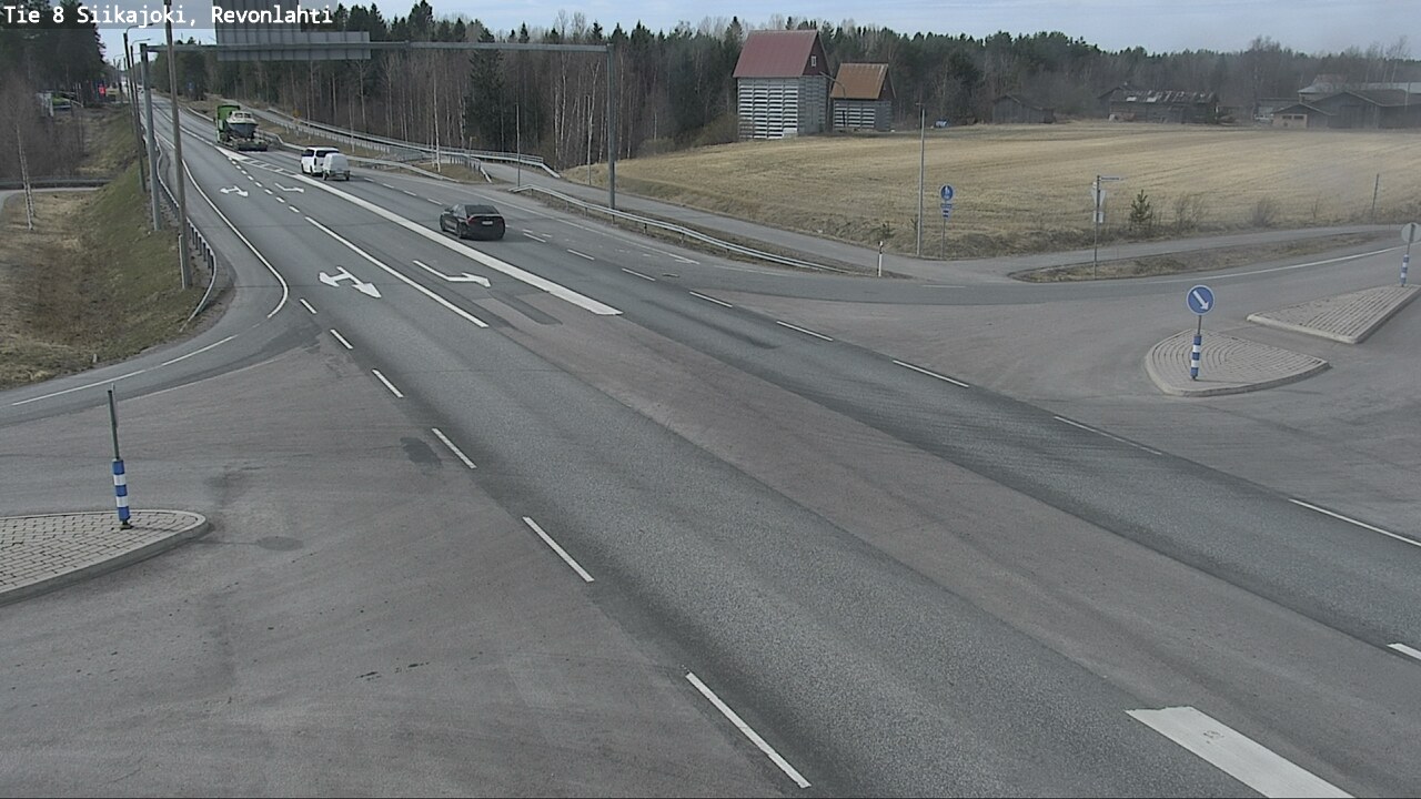 Weather Camera Image Road 8 Siikajoki, Revonlahti, Siikajoki, Pohjois-Pohjanmaa