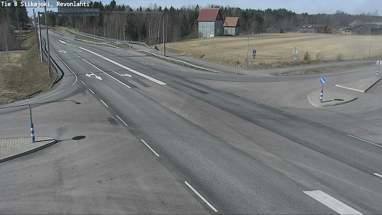 Weather Camera Image Väg 8 Siikajoki, Revolax, Siikajoki, Pohjois-Pohjanmaa
