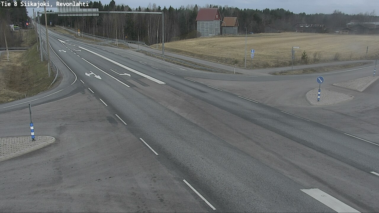 Weather Camera Image Road 8 Siikajoki, Revonlahti, Siikajoki, Pohjois-Pohjanmaa