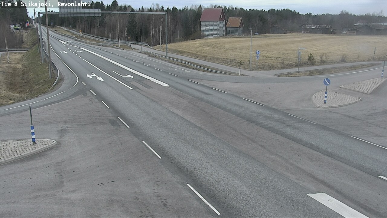 Weather Camera Image Road 8 Siikajoki, Revonlahti, Siikajoki, Pohjois-Pohjanmaa