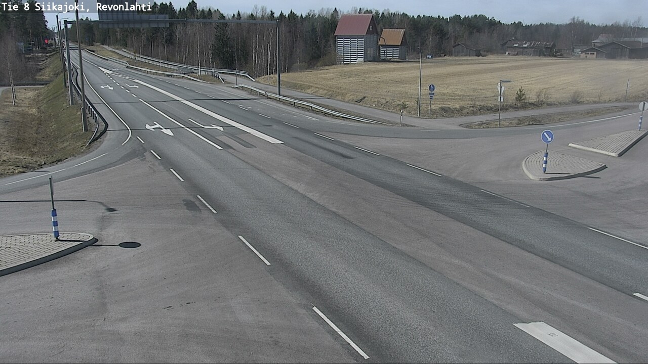 Weather Camera Image Väg 8 Siikajoki, Revolax, Siikajoki, Pohjois-Pohjanmaa