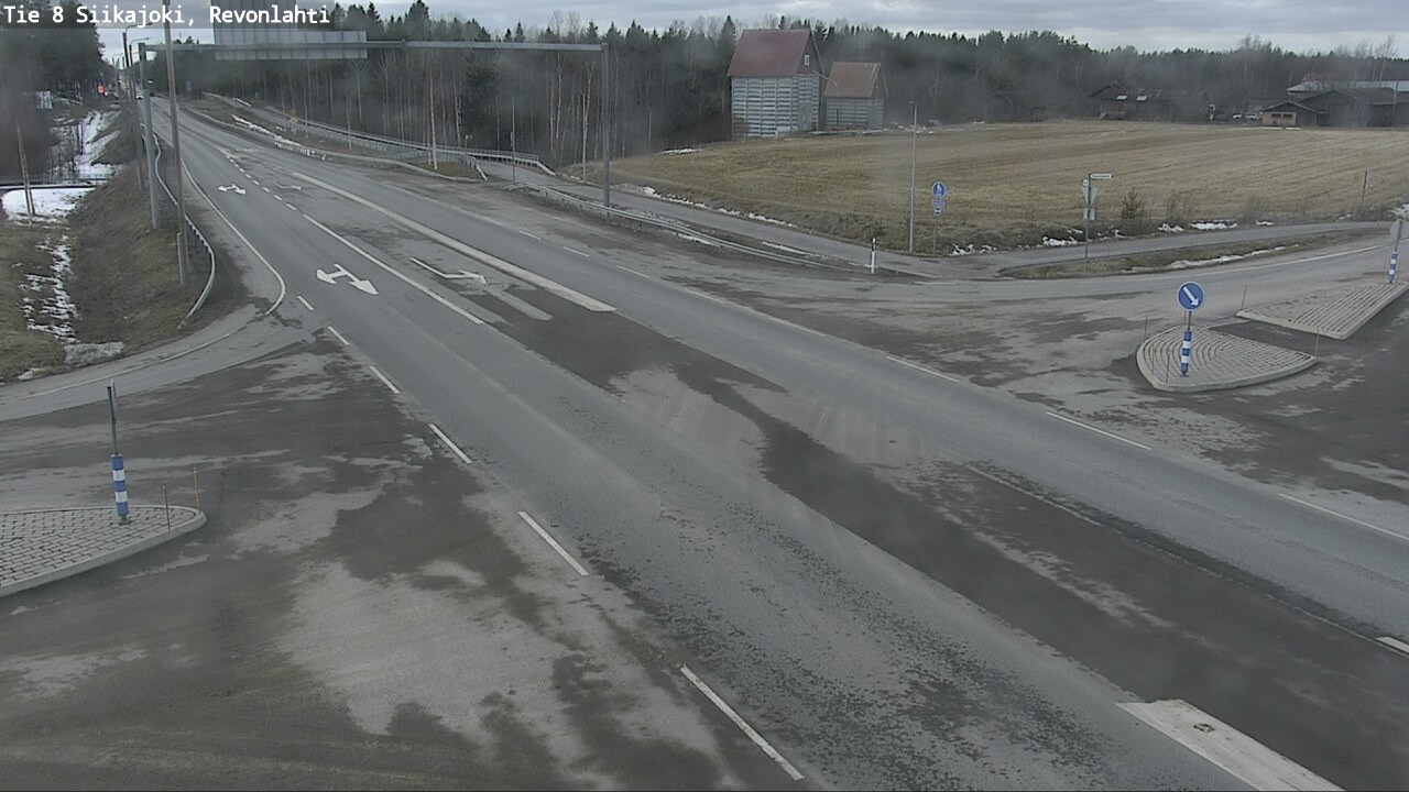 Weather Camera Image Road 8 Siikajoki, Revonlahti, Siikajoki, Pohjois-Pohjanmaa